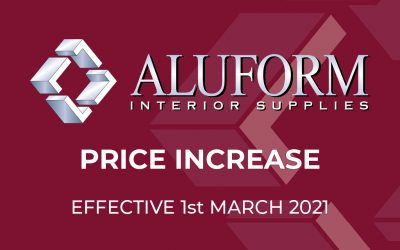 ALUFORM PRICE INCREASE  EFFECTIVE 1st MARCH 2021
